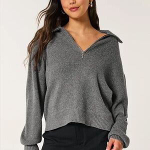 Hollister Oversized Half-Zip Sweater